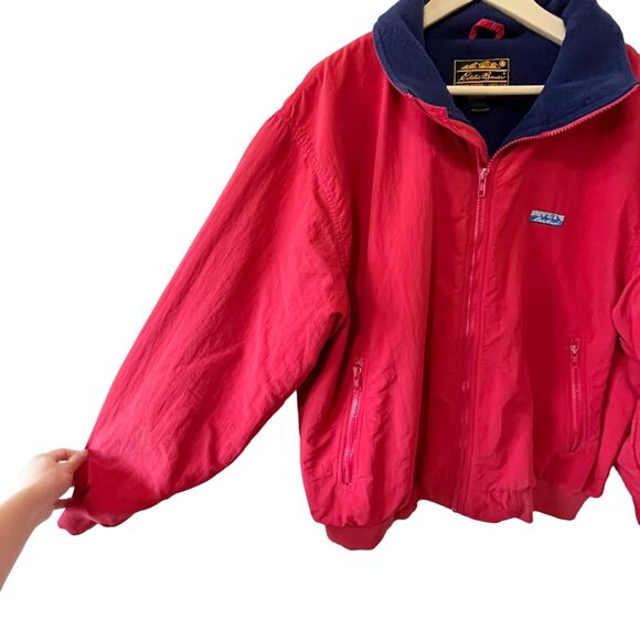VTG Eddie Bauer Polartec Harrington Jacket Sz XL Fleece Lined - Picture 4 of 13